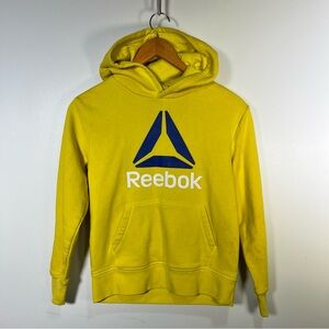 Reebok Yellow Hoodie with Blue Logo